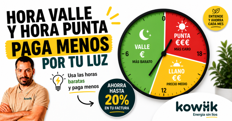 horario valle y punta luz precios 2026