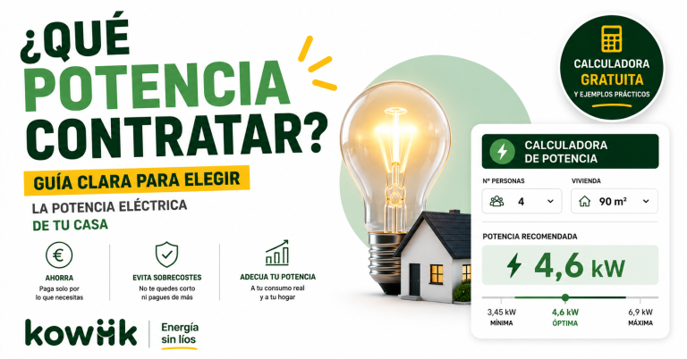 qué potencia contratar casa electricidad 2026