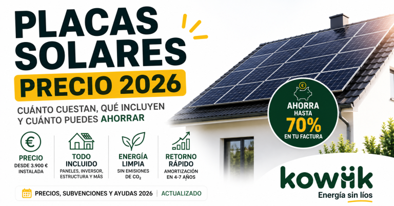 placas solares precio instalación ahorro España 2026