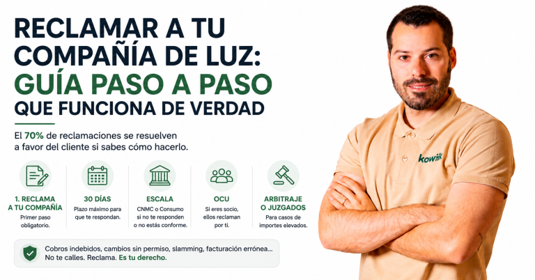 reclamar compañía luz guía paso a paso 2026