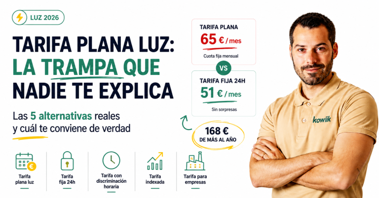 tarifa plana luz tipos tarifa 2026 comparativa