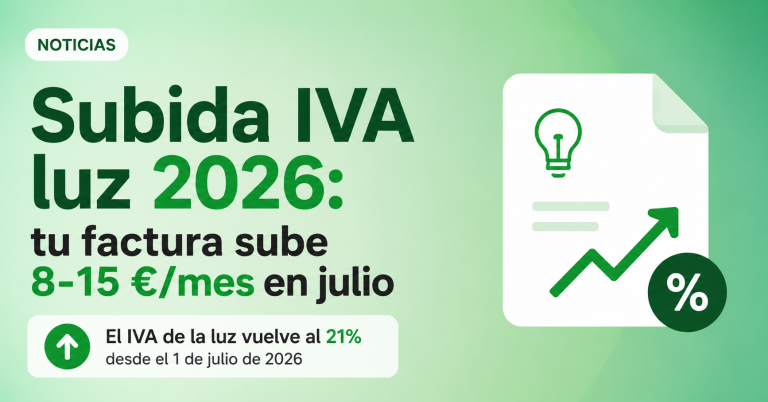subida IVA luz 2026 julio factura sube