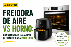 freidora de aire airfryer o horno consumo cuál gasta menos