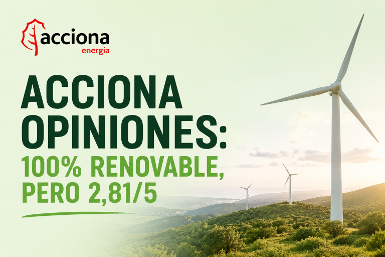Acciona opiniones: parque eólico de Acciona Energía generando electricidad renovable