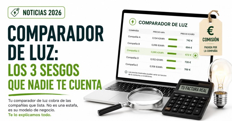 Comparador de luz: cómo se gana la vida, qué sesgos tiene y cuándo fiarte