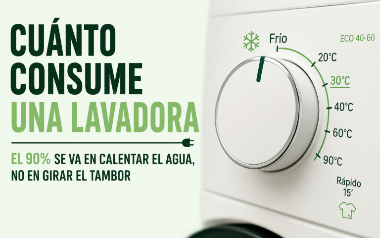 Cuánto consume una lavadora: selector de temperatura de una lavadora en frío