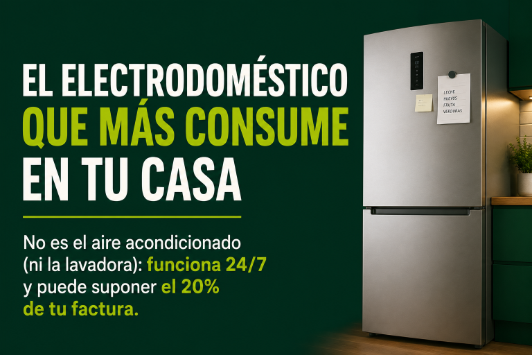 El electrodoméstico que más consume: frigorífico antiguo funcionando en una cocina en verano