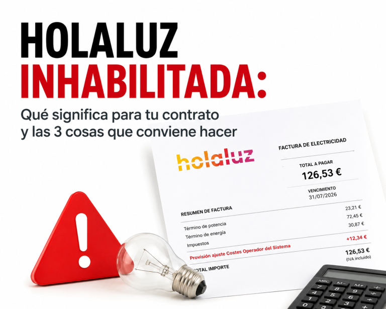 Qué hacer si eres cliente de Holaluz ante la inhabilitación