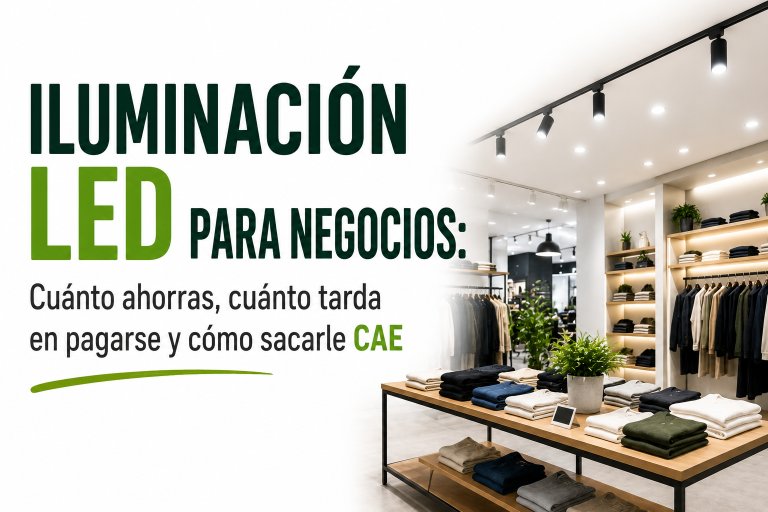 iluminación LED para negocios comercio ahorro consumo CAE empresa