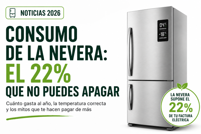 Consumo de la nevera: termostato de un frigorífico ajustado a 5 grados