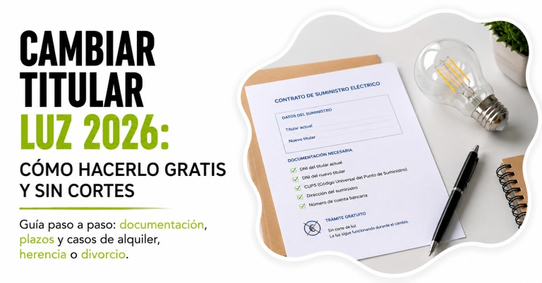 Cambiar titular luz: documentos y pasos para el cambio de titularidad en 2026