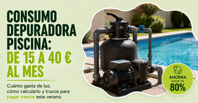 Consumo depuradora piscina: bomba de filtración y su gasto de luz en verano