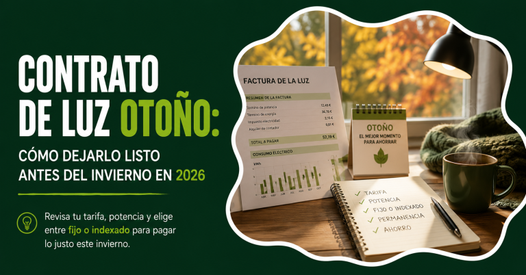 Contrato de luz otoño: revisar la tarifa antes del invierno y la calefacción