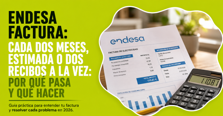 Endesa factura: problemas de facturación bimestral y estimada y cómo resolverlos