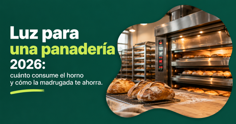 luz para una panadería: consumo del horno y ahorro en el obrador 2026 Kowiik