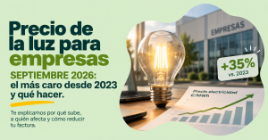 precio de la luz para empresas septiembre 2026 subida mercado