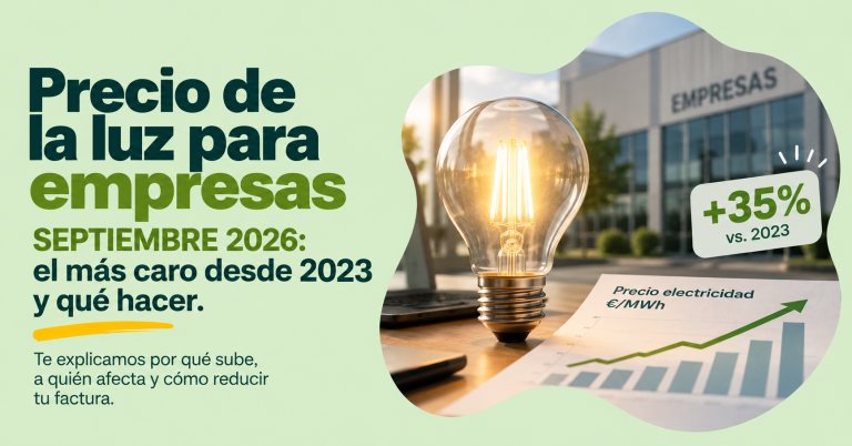 precio de la luz para empresas septiembre 2026 subida mercado