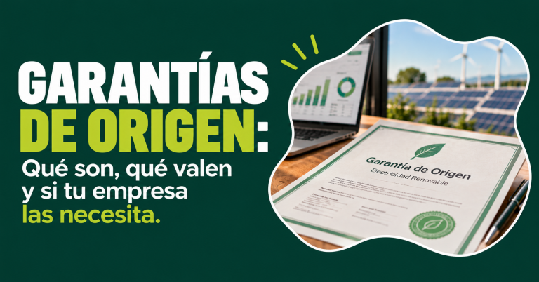 garantías de origen, certificado de electricidad renovable para una empresa