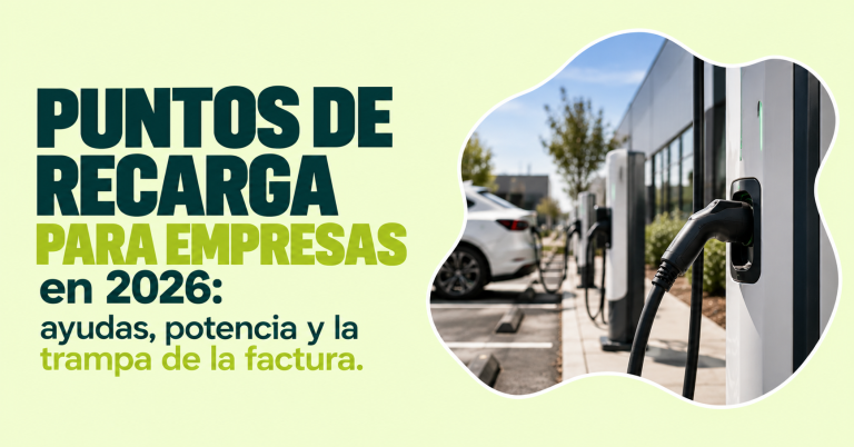 puntos de recarga para empresas, cargadores de vehículo eléctrico en el parking de una nave
